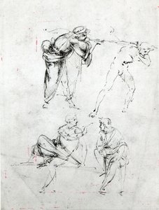 Study of a Man Blowing a Trumpet in Another